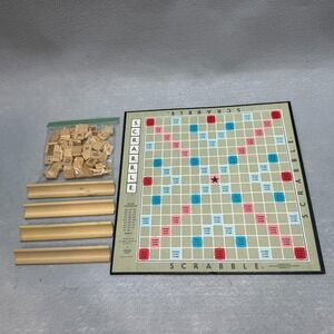 Vintage 1950s Scrabble Crossword Game Complete 100 Tiles Selchow & Righter